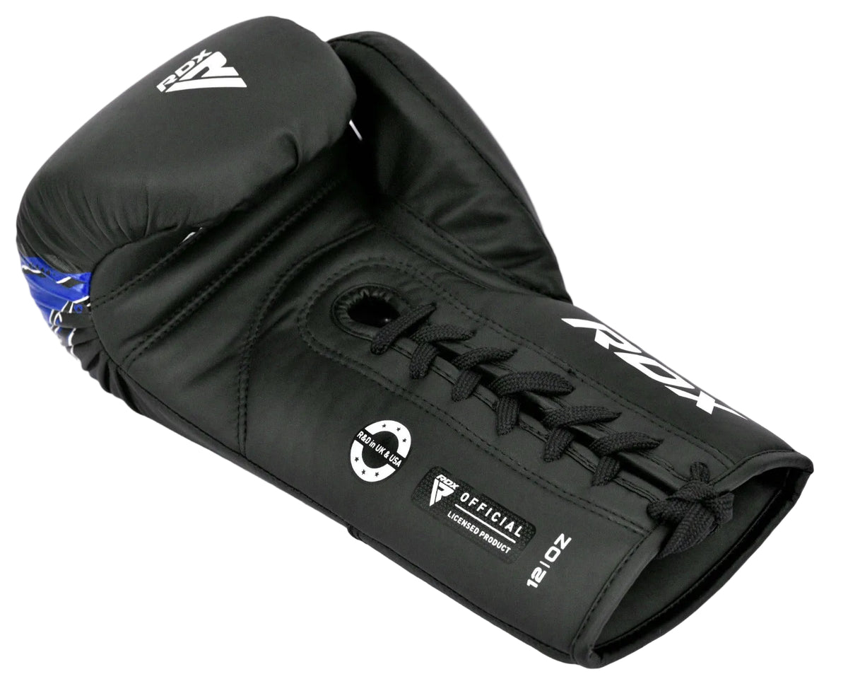 RDX F-17 Aura Plus Lace-up Boxing Gloves - Blue
