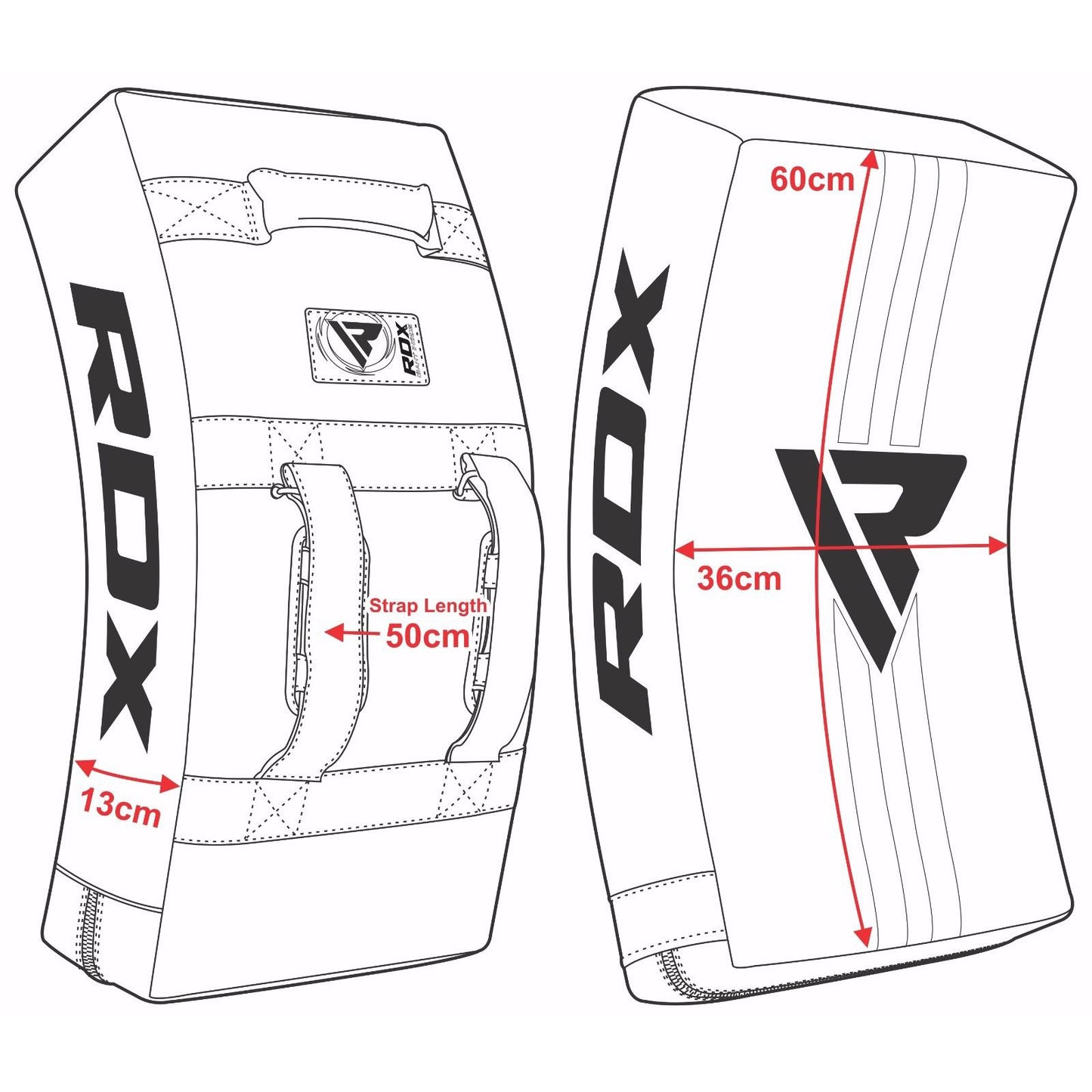 RDX T1 Curved Kick Shield Blue