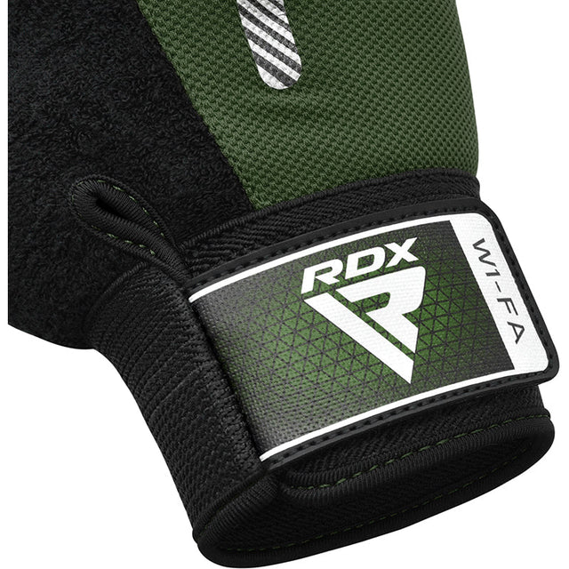 RDX W1 Full Finger Gym Gloves Army Green