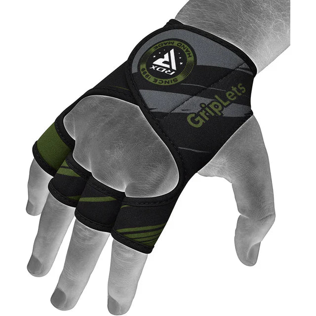 RDX R1 Weightlifting Grips Army Green