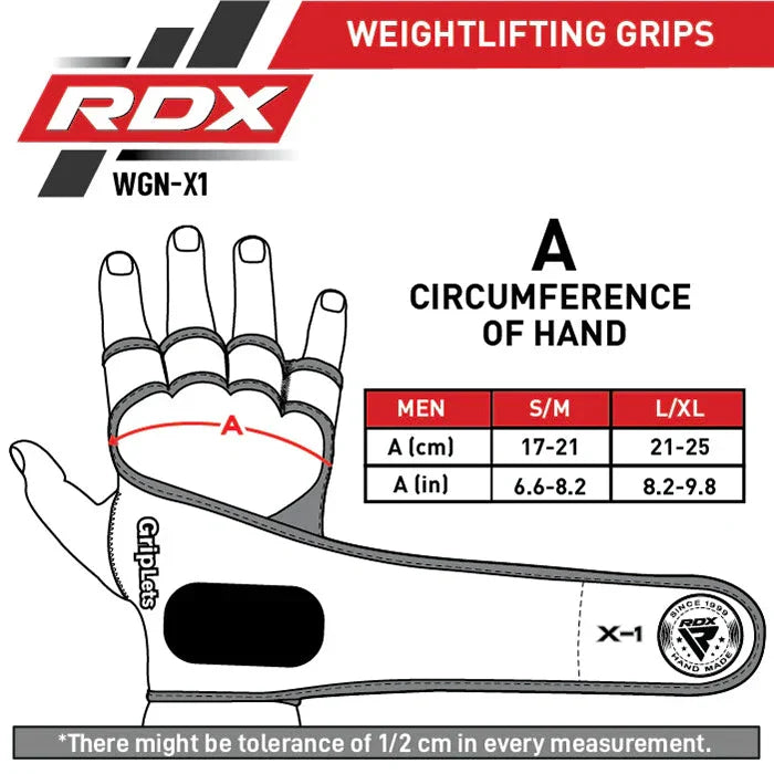RDX X1 Weightlifting Grips Army Green