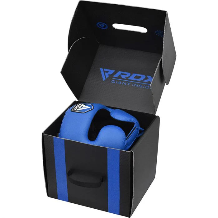 RDX APEX Pro Sparring Boxing Head Gear With Cheek Protector Blue