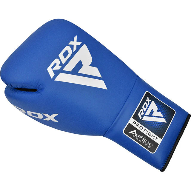 RDX APEX A2 Competition/Fight Lace Up Boxing Gloves Blue