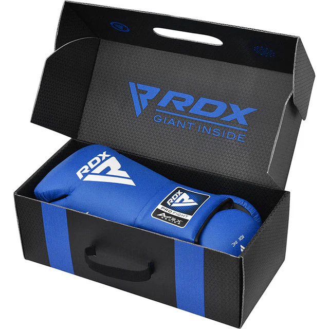 RDX APEX A2 Competition/Fight Lace Up Boxing Gloves Blue