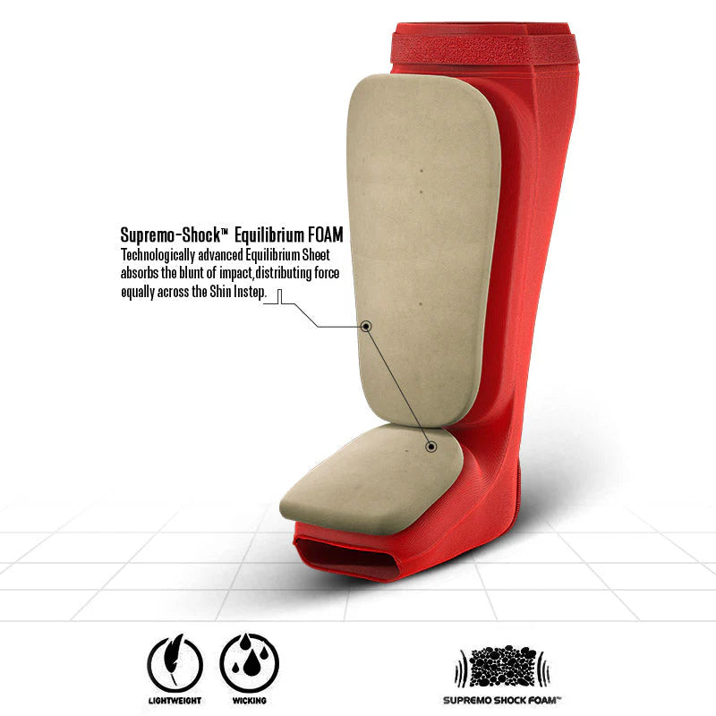 RDX SI Red Hosiery Shin Instep Guards