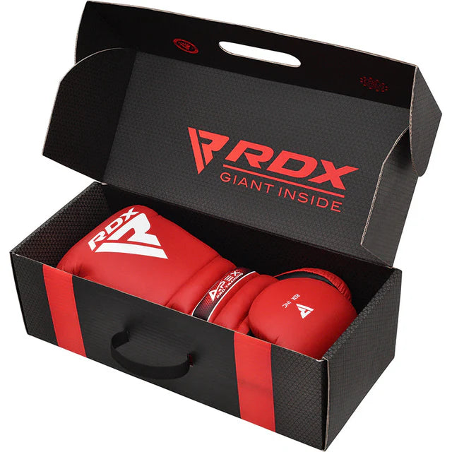 RDX APEX A4 Lace up Training/Sparring Boxing Gloves Red
