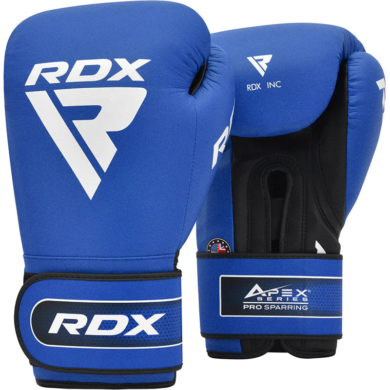 RDX APEX A5 Pro Sparring/Training Boxing Gloves Hook & Loop Blue