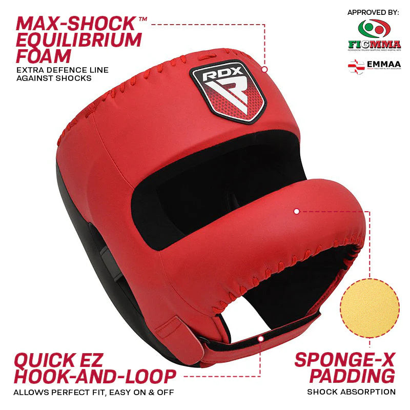 RDX APEX Boxing Head Gear With Nose Protection Bar Blue