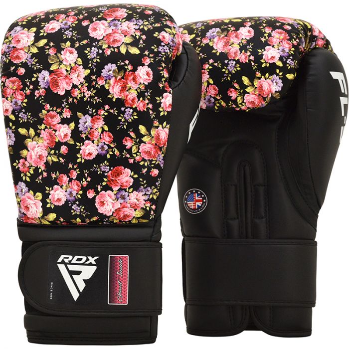 RDX FL5 Floral Boxing Gloves Black