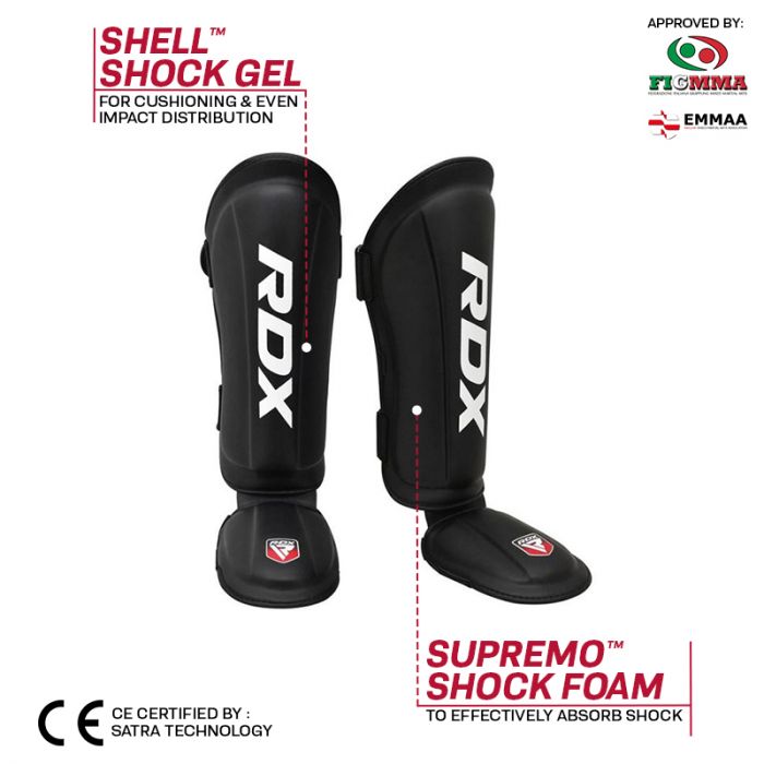 RDX T1 Shin Instep Guards Red