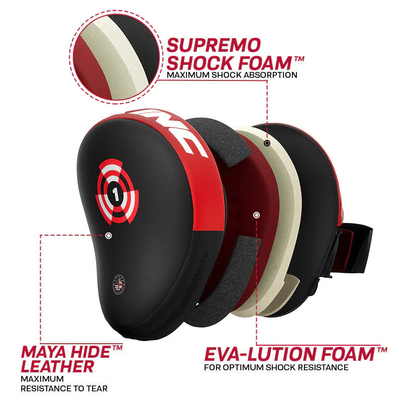 RDX T1 Curved Focus Pads Red