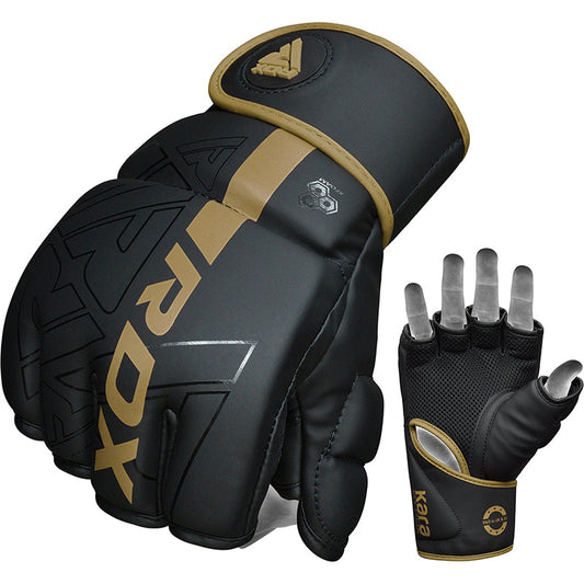 RDX F6 KARA MMA Grappling Gloves Gold