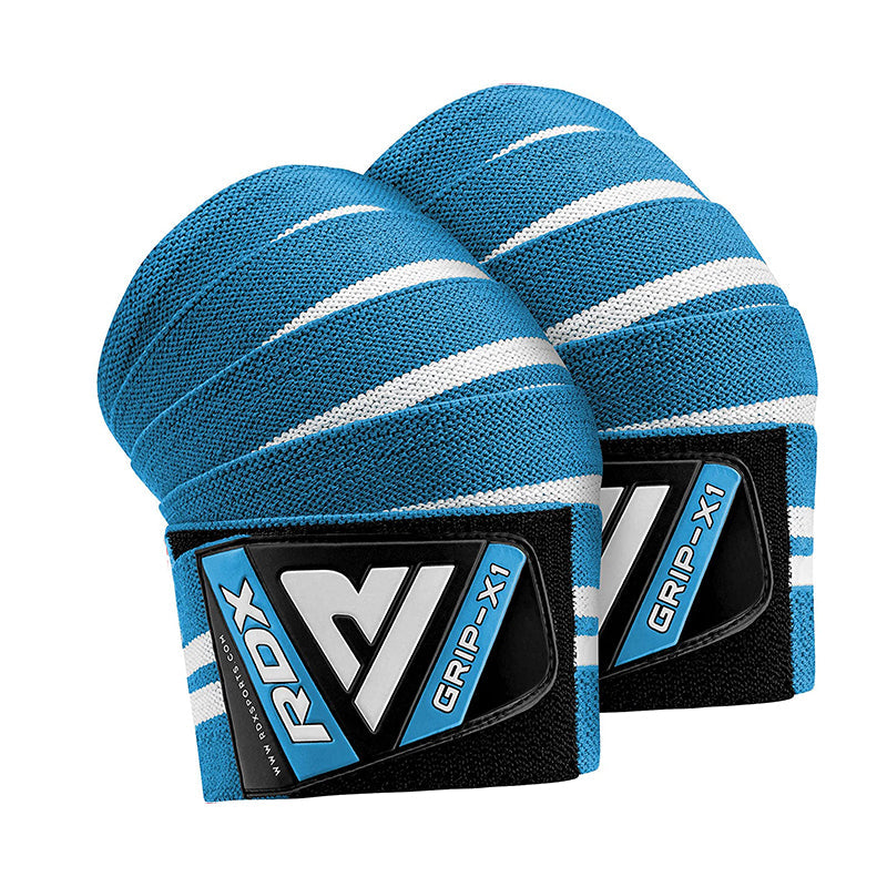 RDX K4 Weightlifting Knee Wraps Sky Blue