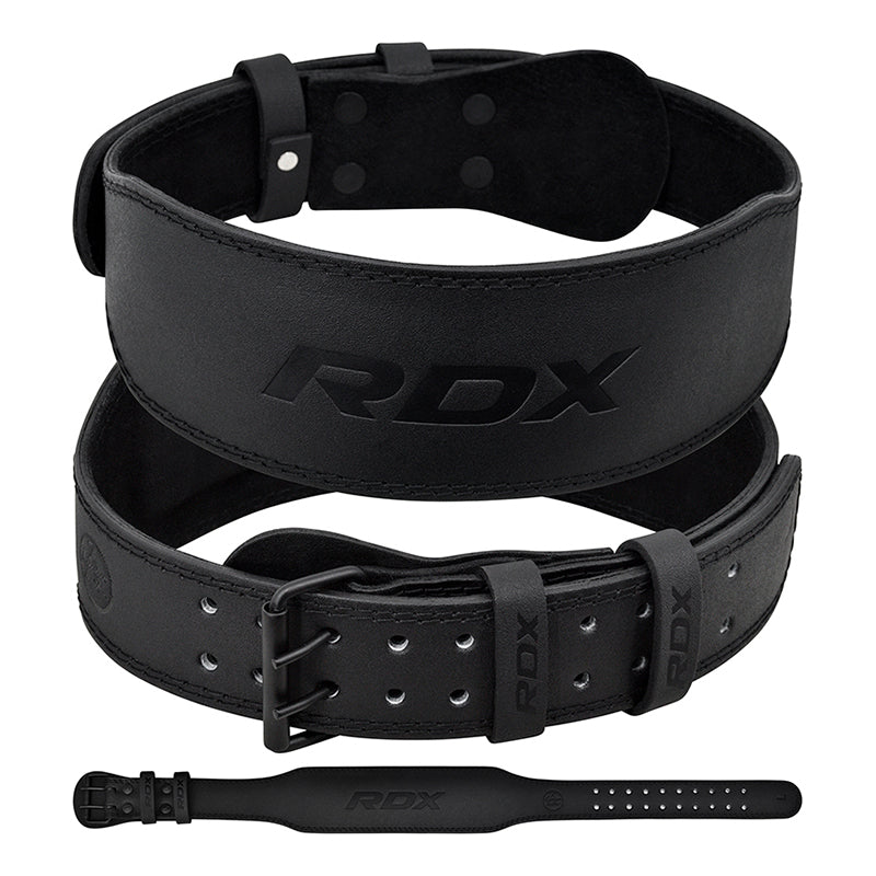 RDX 4" Leather Weightlifting Gym Belt