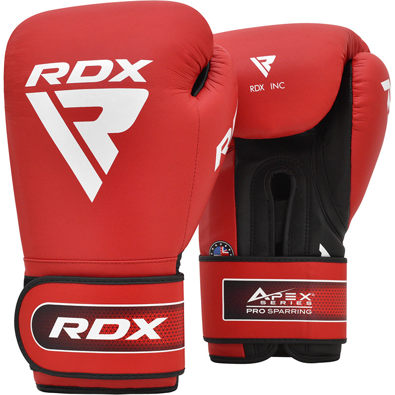 RDX APEX A5 Pro Sparring/Training Boxing Gloves Hook & Loop Red