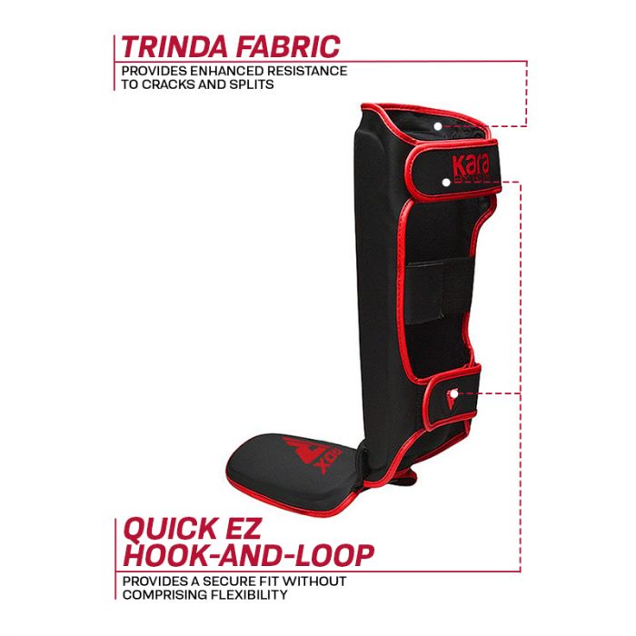 RDX F6 KARA MMA Shin Instep Guards Red