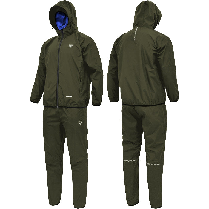 RDX H2 Weight Loss Sauna Suit Army Green
