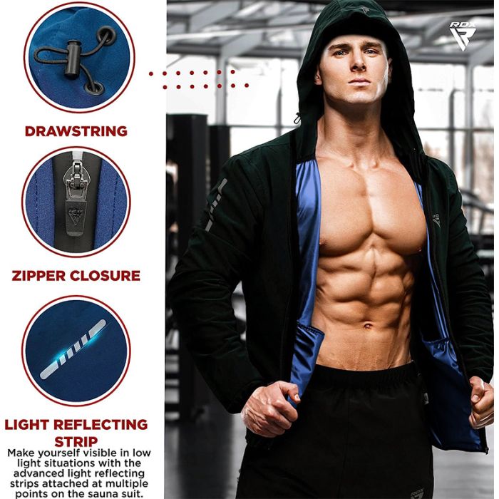 RDX H2 Weight Loss Sauna Suit Blue