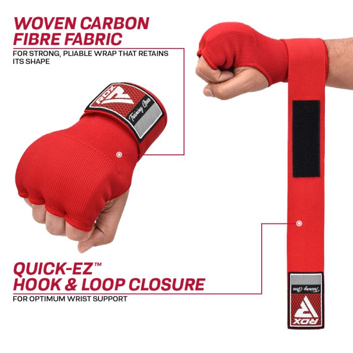 RDX IS Gel Padded Inner Gloves Red