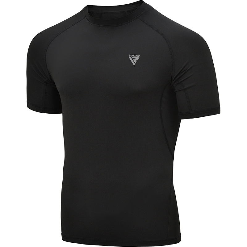 RDX T2 Black Short Sleeves Sweat-Wicking Gym T-Shirt