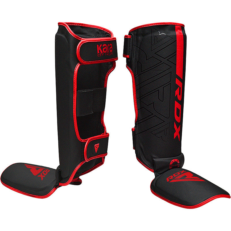 RDX F6 KARA MMA Shin Instep Guards Red