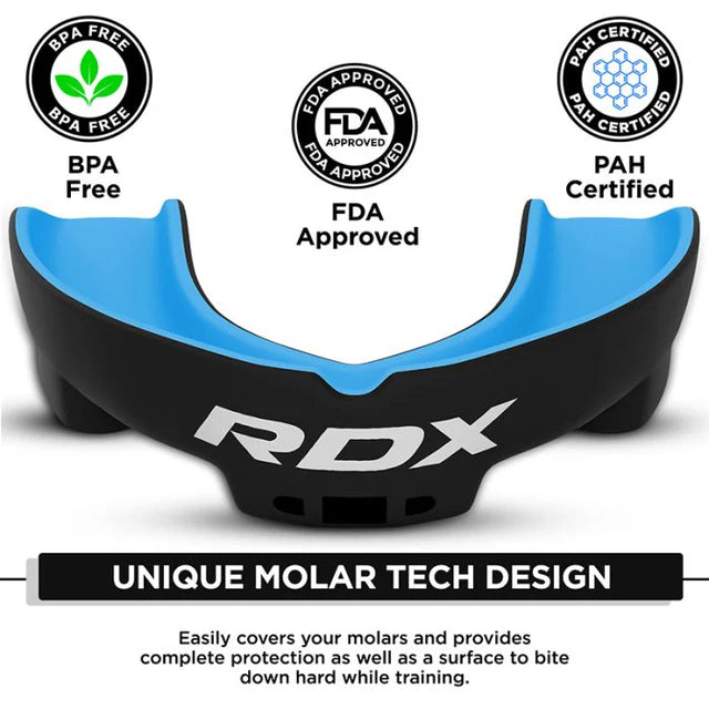 RDX 3U Mouth Guard - Black/Blue