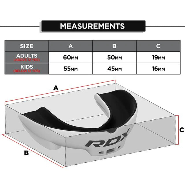 RDX 3W Mouth Guard - White