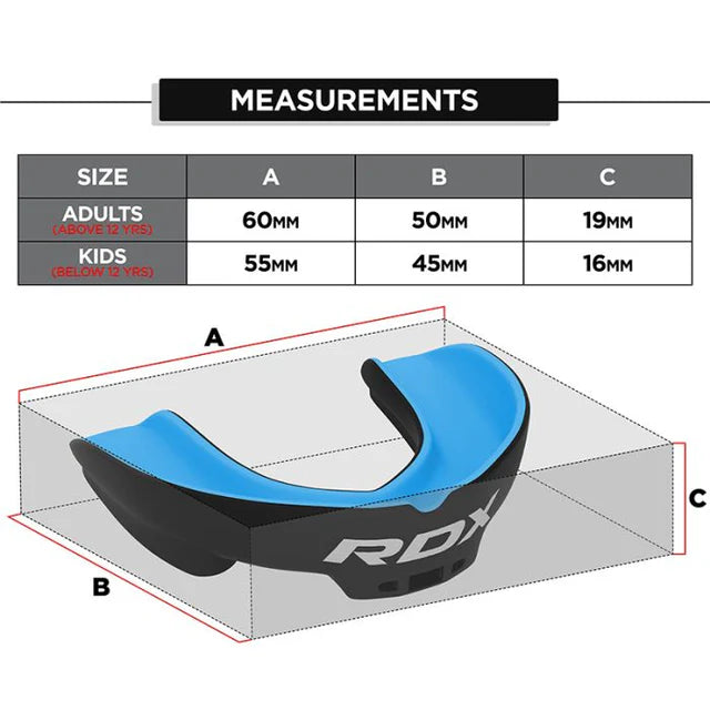 RDX 3U Mouth Guard - Black/Blue