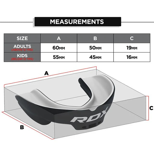 RDX 3W Mouth Guard - Black