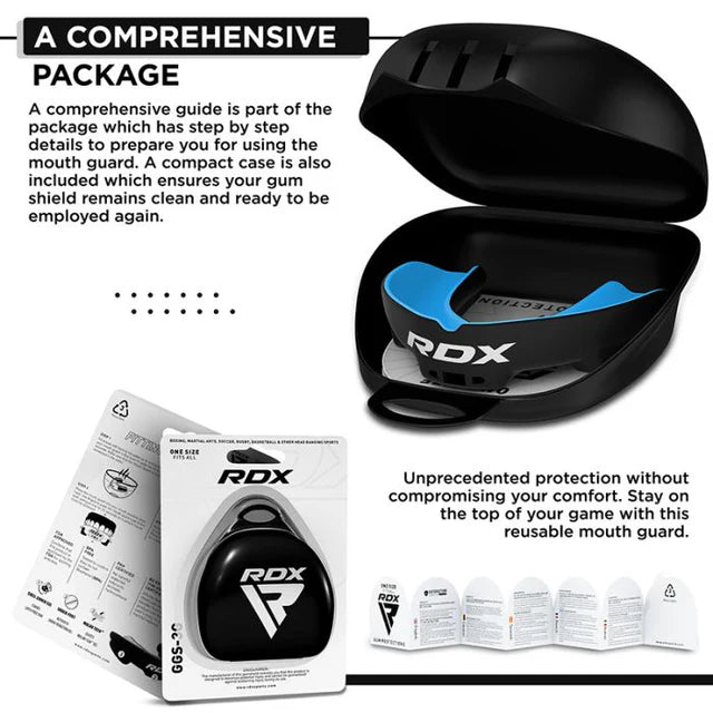 RDX 3U Mouth Guard - Black/Blue