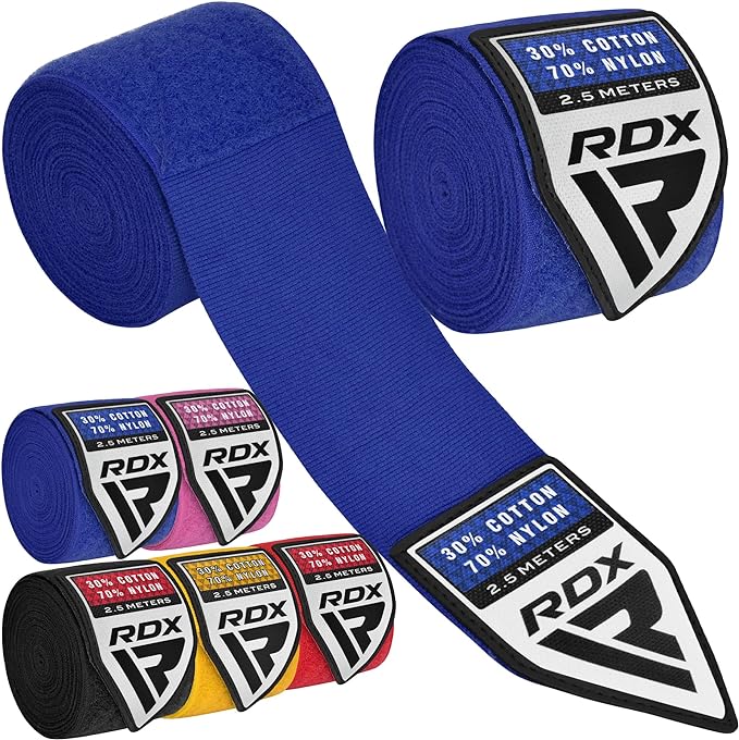 RDX WX Professional Boxing Hand Wraps Blue - 2,5m