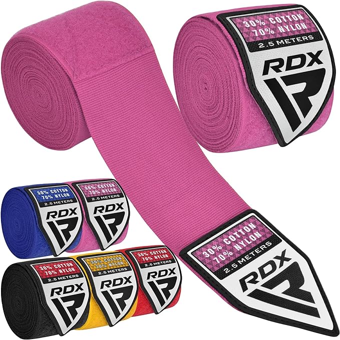 RDX WX Professional Boxing Hand Wraps Pink - 2,5m