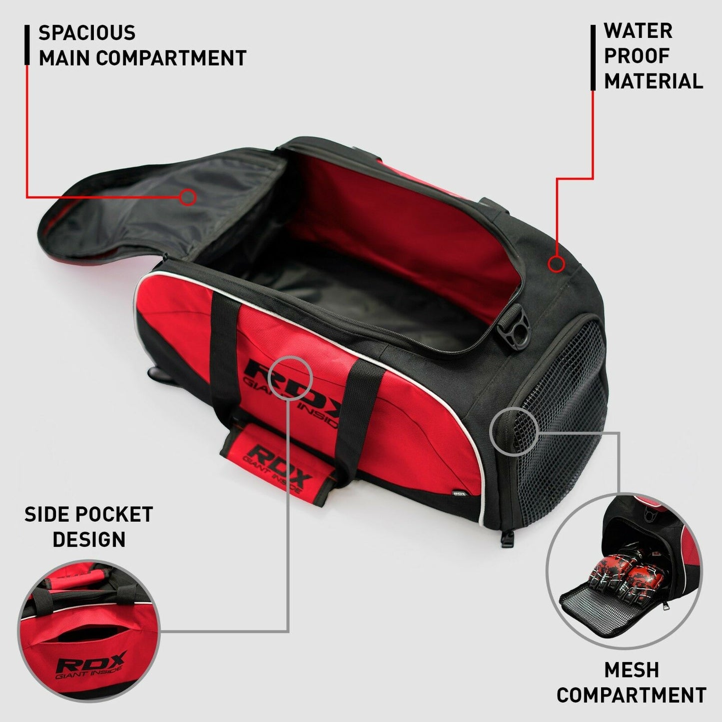 RDX R1 Duffel Bag with Backpack Straps