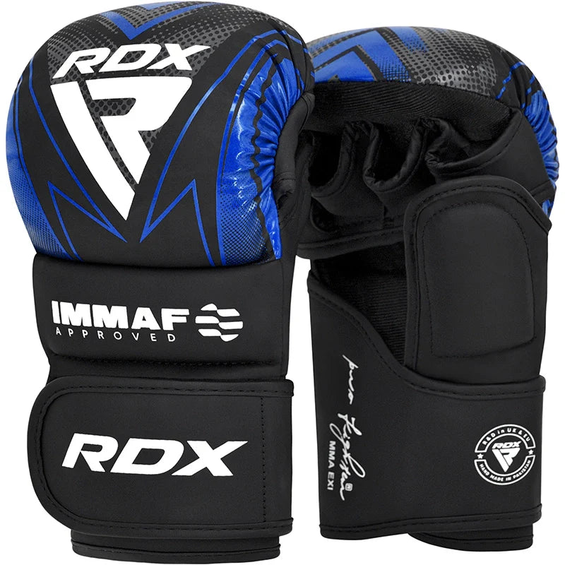 RDX GRAPPLING GLOVES SHOOTER IMMAF Blue