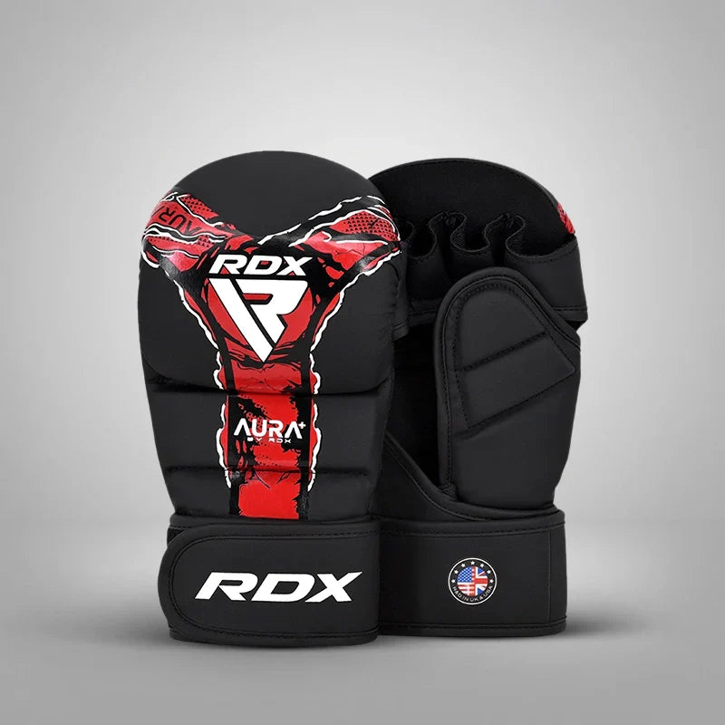 RDX F-17 Aura Plus Grappling Shooter Gloves - Red