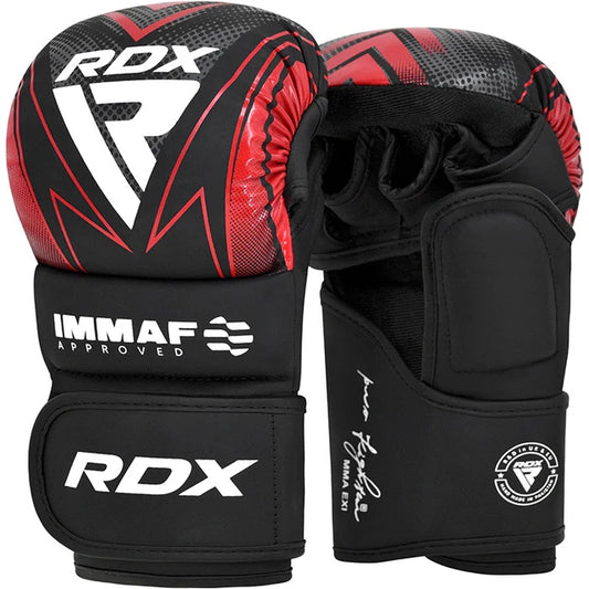 RDX GRAPPLING GLOVES SHOOTER IMMAF Red