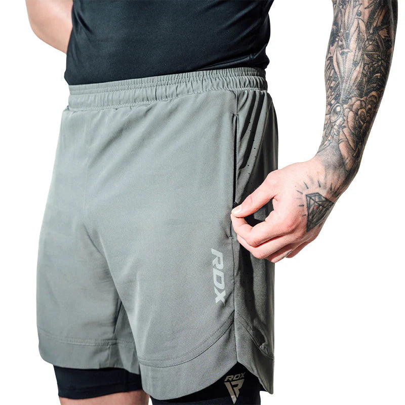 RDX T16 Grey Hybrid Shorts