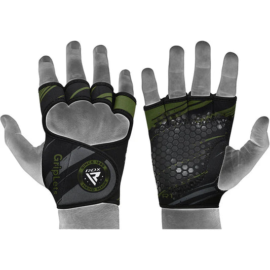 RDX R1 Weightlifting Grips Army Green