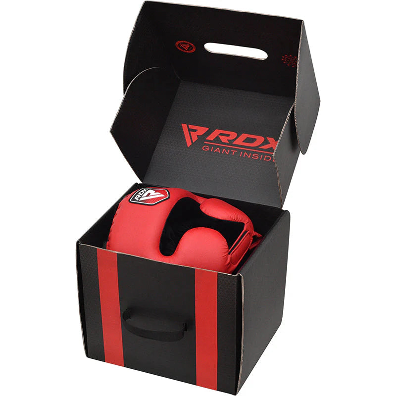 RDX APEX Pro Sparring Boxing Head Gear With Cheek Protector Red