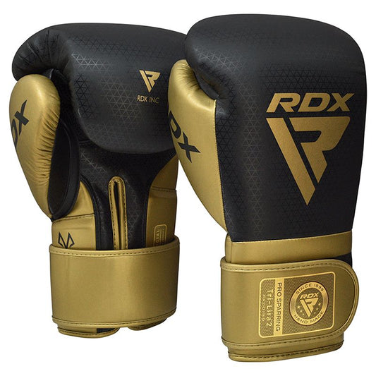 RDX L2 Mark Pro Sparring Boxing Gloves Hook and loop - Gold