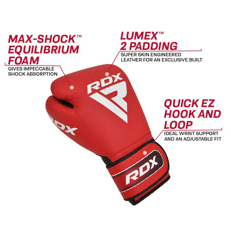 RDX APEX A5 Pro Sparring/Training Boxing Gloves Hook & Loop Red