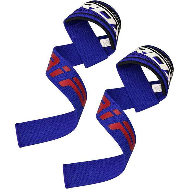 RDX W2 Weightlifting Straps Blue
