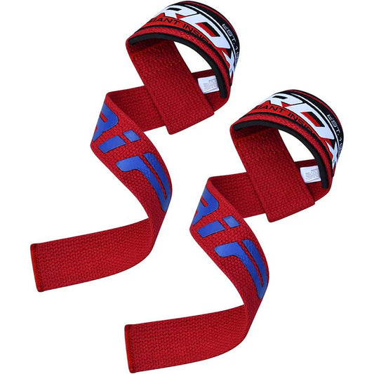 RDX W2 Weightlifting Straps Red