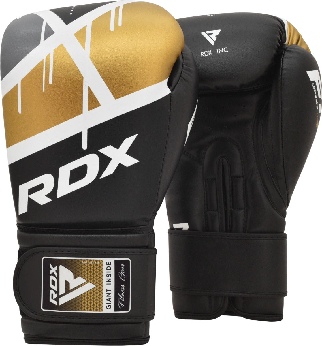 RDX F7 Boxing Gloves Black Gold