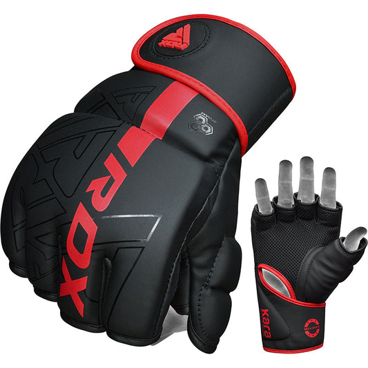 RDX F6 KARA MMA Grappling Gloves Red
