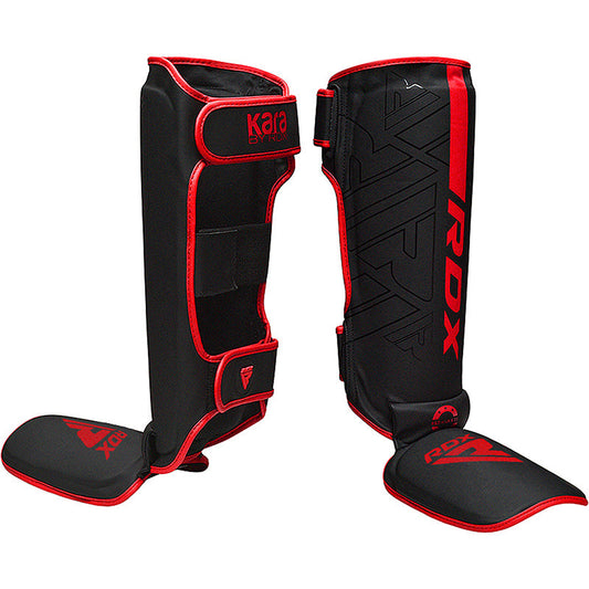 RDX F6 KARA MMA Shin Instep Guards Red